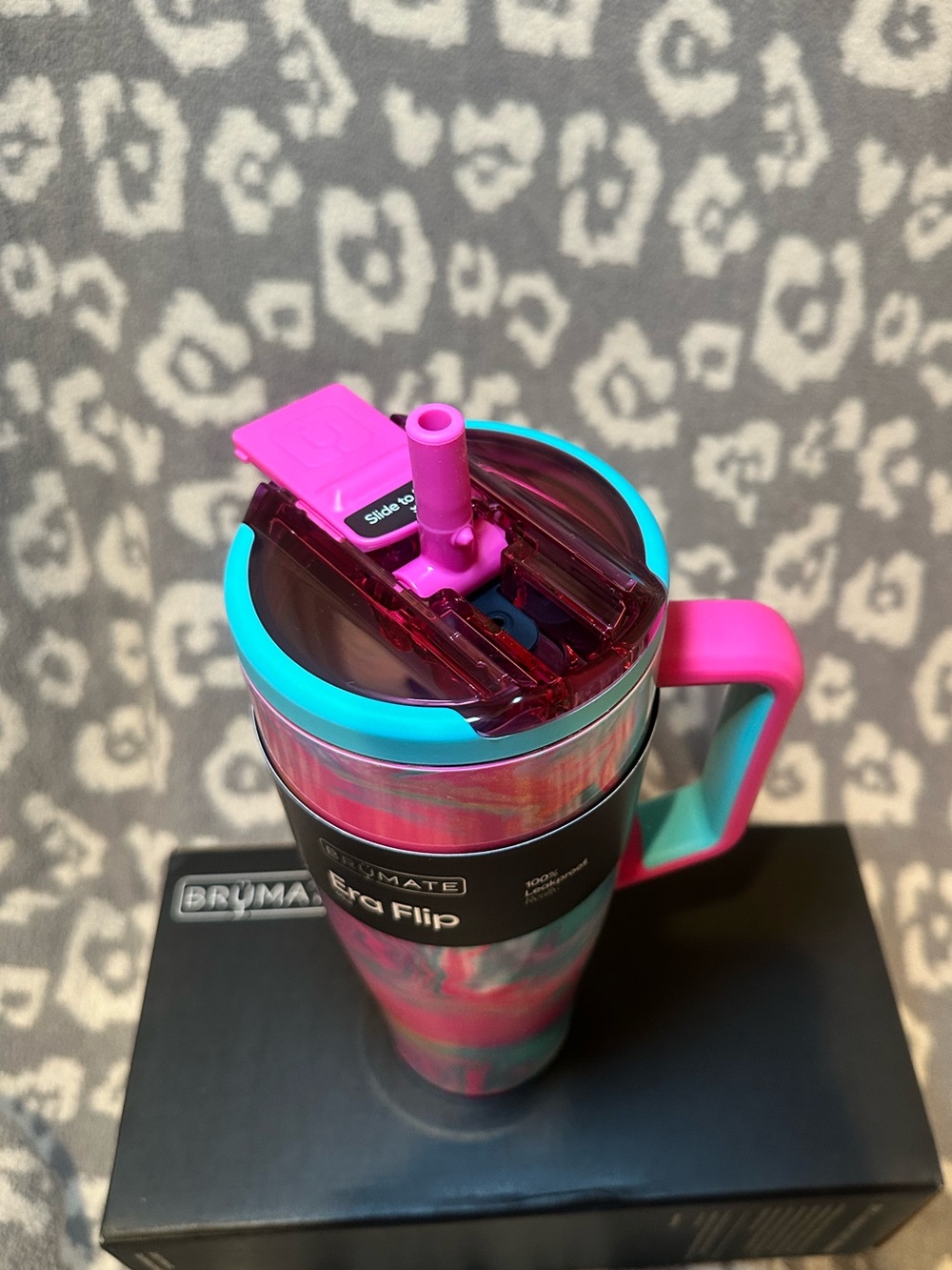 BrüMate Era Flip 40oz Travel Mug  Limited Edition Rainbow 🌈 Swirl😍😍New 🌈 - Picture 10 of 17